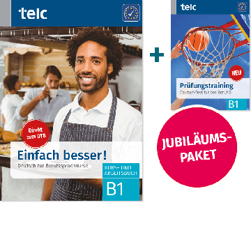 Einfach besser! Paket aus Kurs- und Arbeitsbuch B1 und Prüfungstraining DTB B1